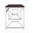 Office Workspace Desk MDF/Chrome In Brown