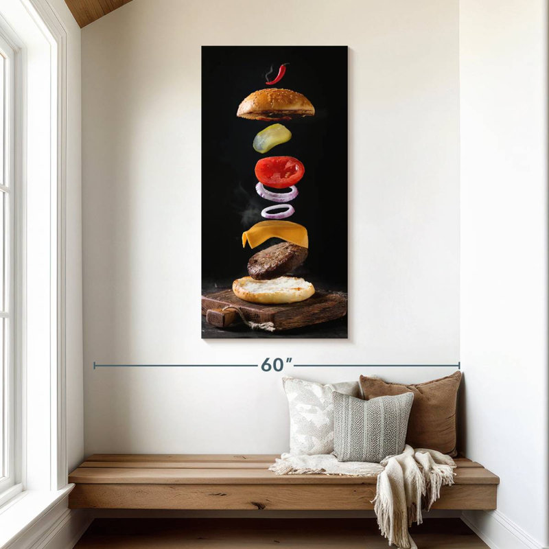 Burger, 48" H x 24" W