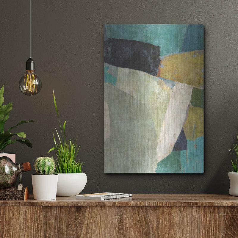 Winston Porter «Boulder Field 1» par Suzanne Nicoll, art mural en métal, H 16 po x l 12 po
