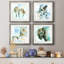 Cadre photo, ensemble de peintures sur papier