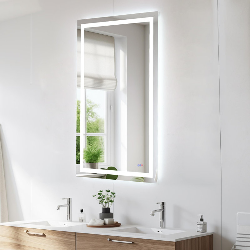 Miroir DEL Riven, couleur réglable 3000K / 4200K / 6400K, 36 po x 48 po, Rectangulaire