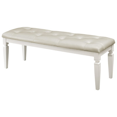 Banc rembourré en similicuir Lura