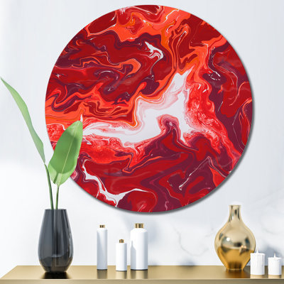 Red And White Marble Ripples " Red And White Marble Ripples " Color Photography Print