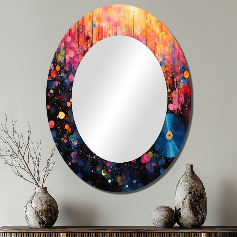 Mathena - Miroir tendance en métal, 40 po x 30 po