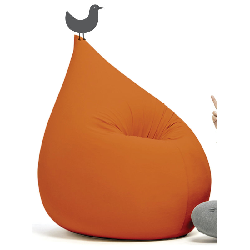 Elly Refillable Bean Bag Chair, Orange