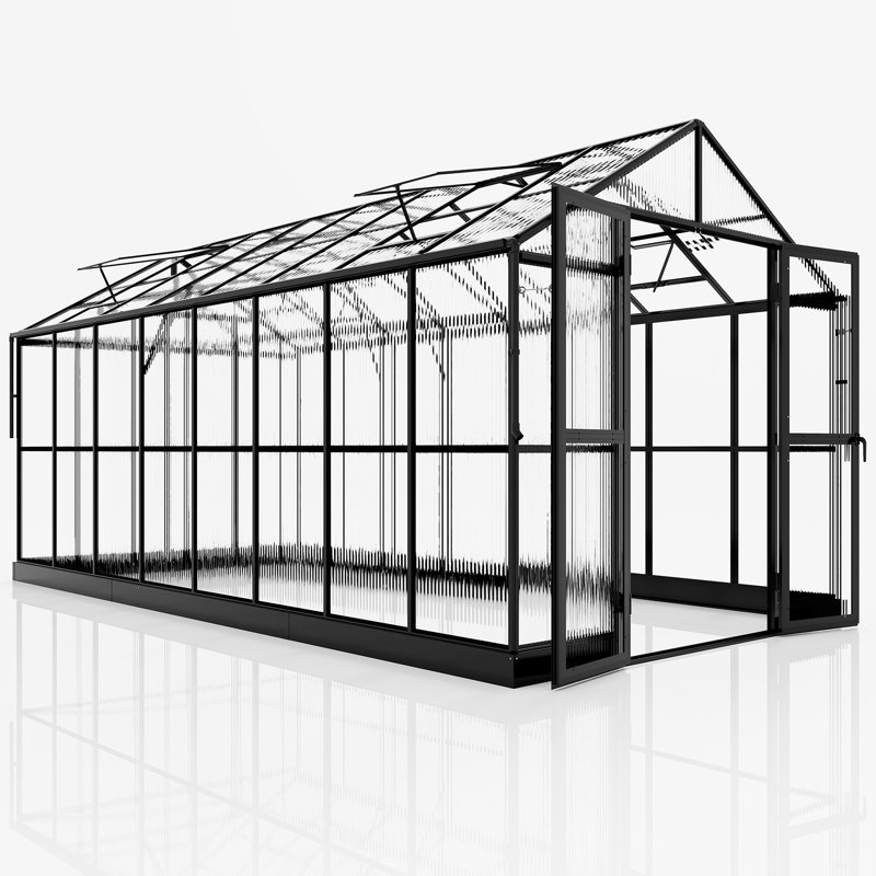 Grower’s Haven 12 x 13.5 x 9 ft. Hybrid Polycarbonate Greenhouse- Hobby Greenhouse with Quick Connect Fittings