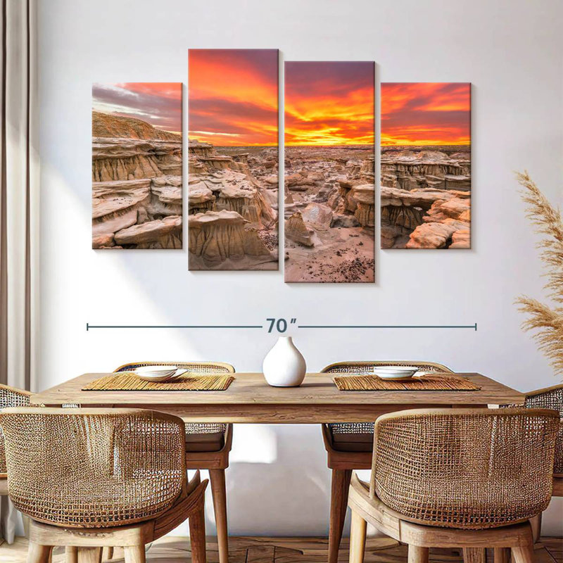 Coucher de soleil à Alvord, Nouveau-Mexique, H 42 po x l 68 po