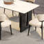 Petite table de salle à manger rectangulaire rétro et chaise-110508657