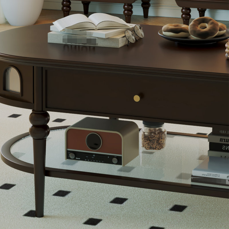 Table basse vintage en bois massif minimaliste