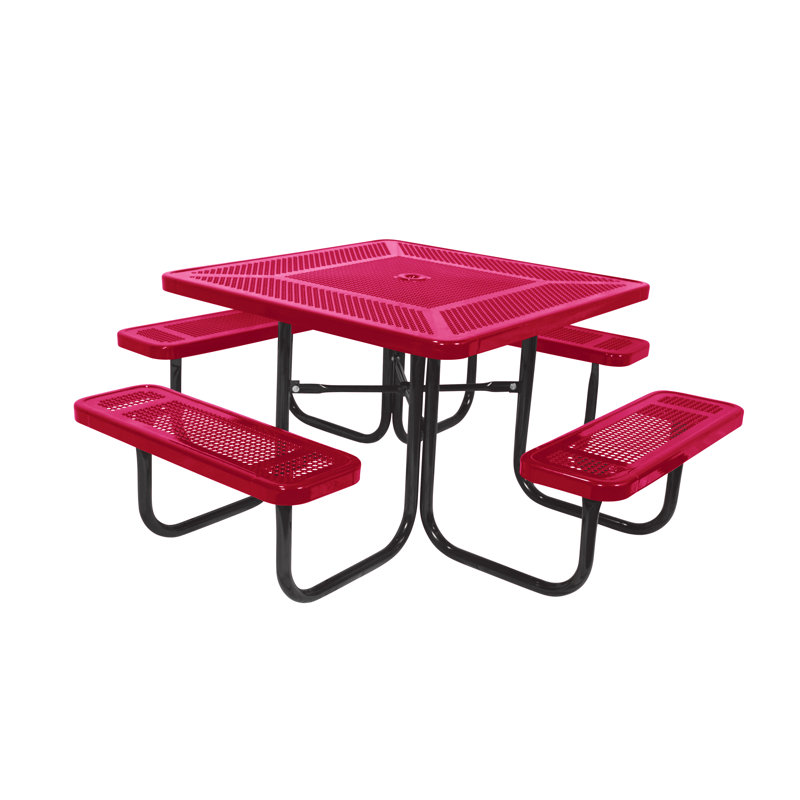 Table de pique-nique Tycho, Noir / Rouge