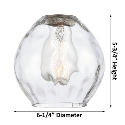 Oceanne Glass Semi Flush Mount