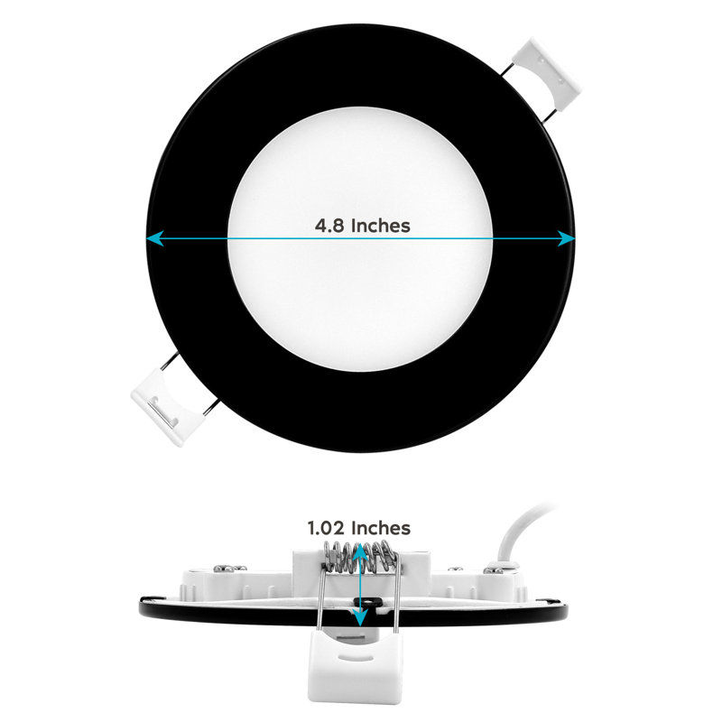 4-Inch Black Aluminum LED Canless Recessed Lighting Kit