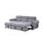 96.5" Fabric Reversible Sleeper Sectional Sofa Chaise-953297559-953297558