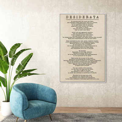 " Desiderata Parchment " by Oliver Gal