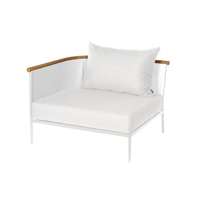 Chaise de patio d'angle avec coussin Dar