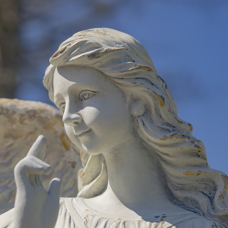 Statue de jardin mariangélique en magnésium, Gris
