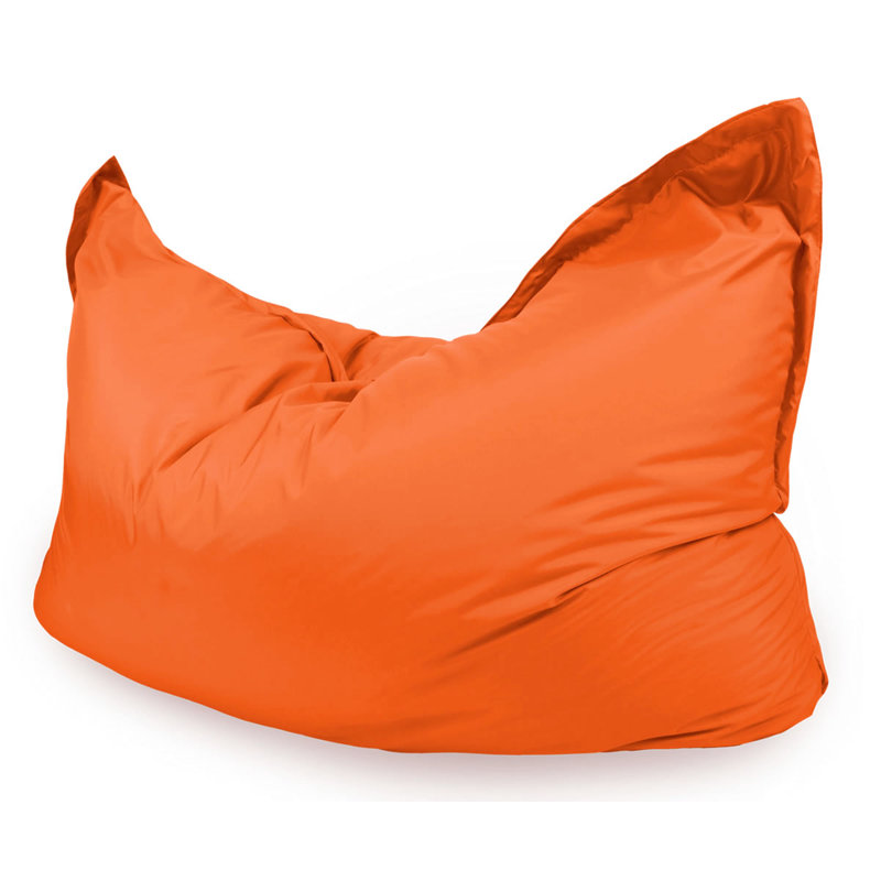 Athis Polyester Outdoor Friendly Refillable Bean Bag Chair, Orange