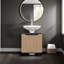 Armoire de rangement sous le lavabo en chêne naturel et wengé avec portes doubles-638622426