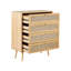 Jemnice Wicker 80cm W 4 - Drawer Chest of Drawers