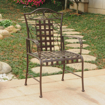 Apisan Metal Outdoor Dining Armchair