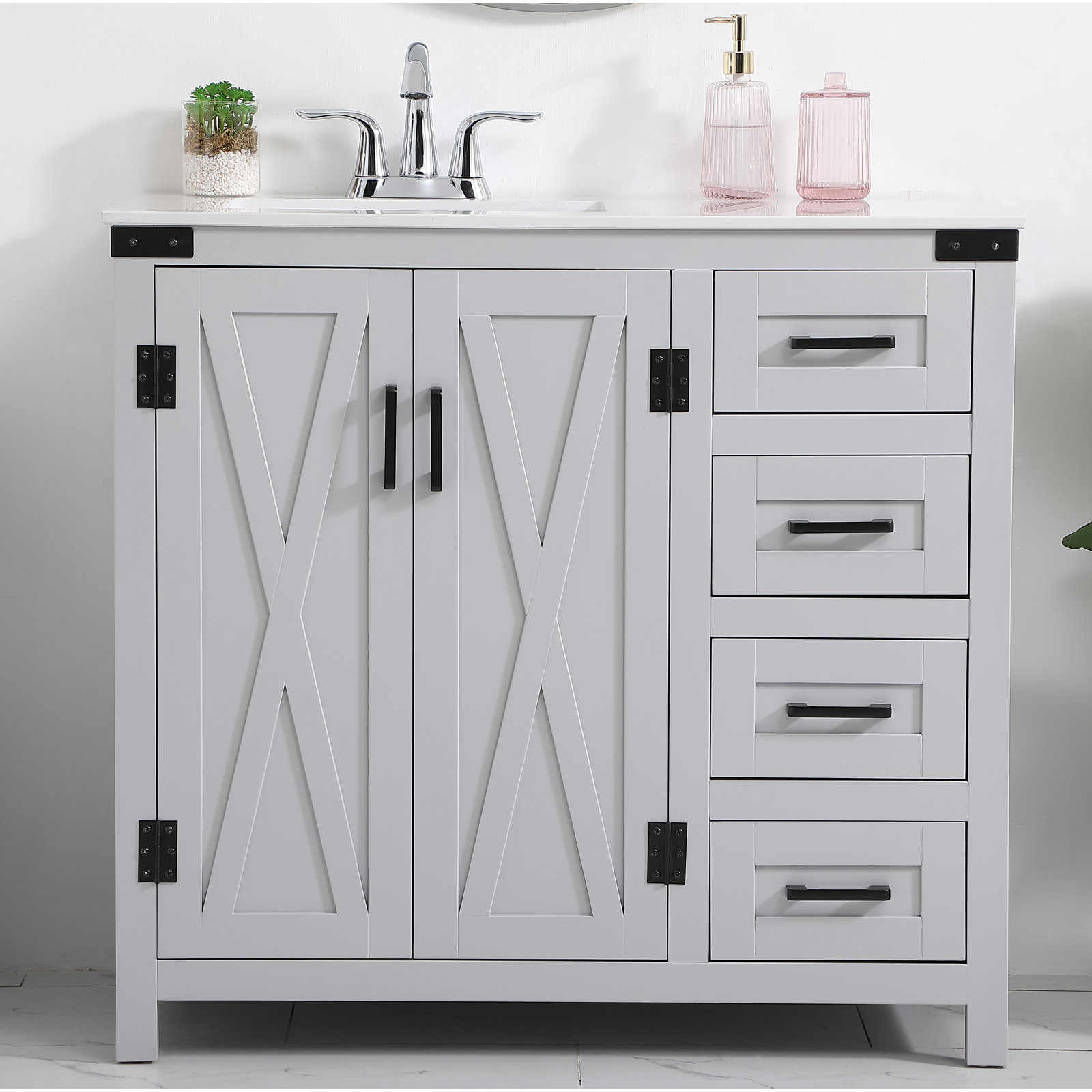 Slayton 36'' Single Bathroom Vanity, Gray