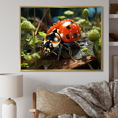 Adventurous Red Ladybug II - Ladybugwall Art