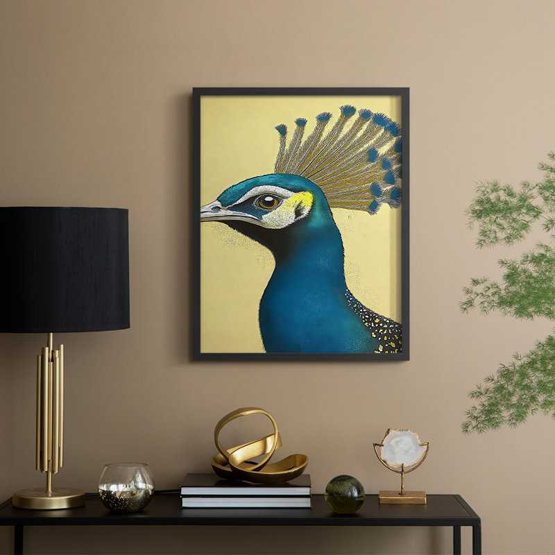 ANIMALS Series CECLXV - reproduction encadrée de qualité supérieure - prête à être accrochée - aucun clou requis, Noir