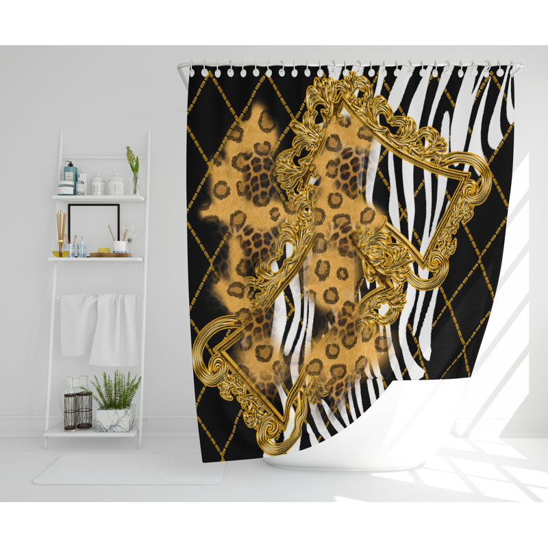 Griselda Polyester Shower Curtain Set, 168cm H x 168cm W