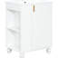 Meuble-lavabo de salle de bain rétro classique de 24,19 po avec lavabo, structure en bois massif, quincaillerie élégante, espace sous le lavabo, finition avec trop-plein, charnières, rangement latéral ouvert, trous de robinet pré-percés-1357251419