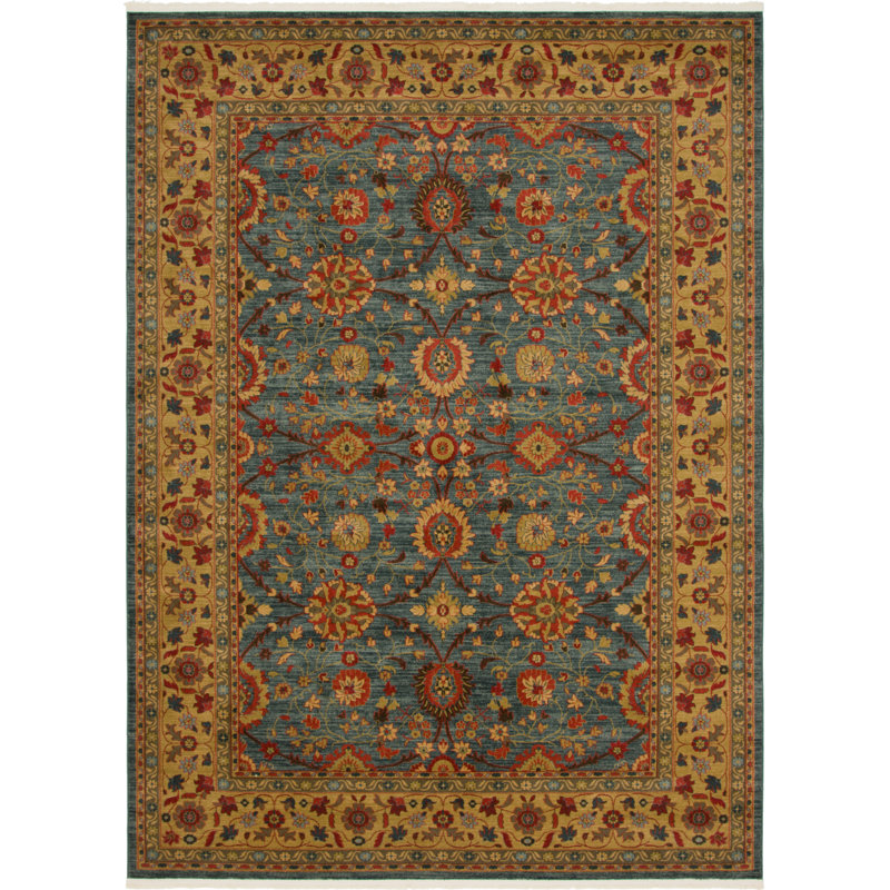 Moore Floral Indoor Rug, Rectangle 9' x 12'2"
