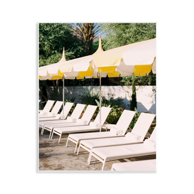 Poolside Beach Chairs Wall Plaque Art by Justine Milton
