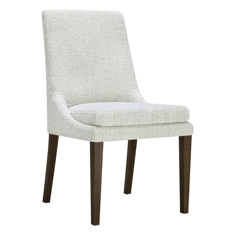 Chaise d'appoint rembourrée Niara, Tweed Merino Pearl Performance