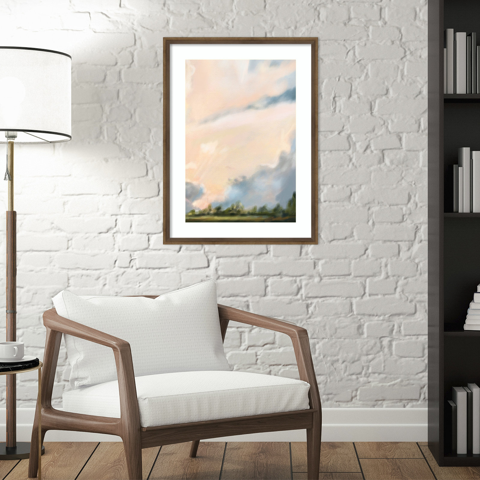 Cloud II by Miraval - Picture Frame Graphic Art, 13" W x 17" H x 2" D, Bronze Framed