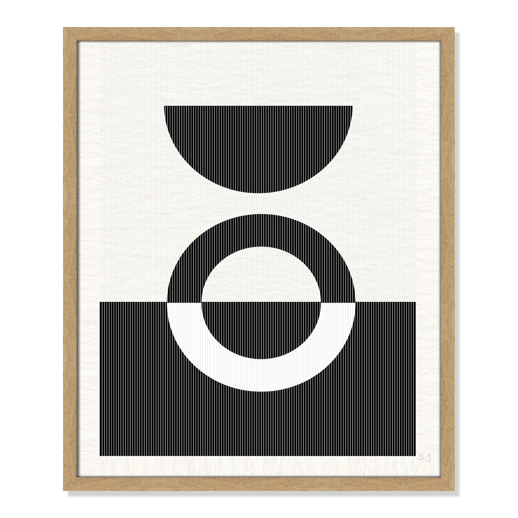 Eclipse III, 25.5" H x 21.5" W x 0.75" D, Natural Framed