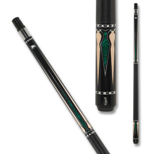 Griffin GR46 Pool Cue - Black w/ Green & Maple Points