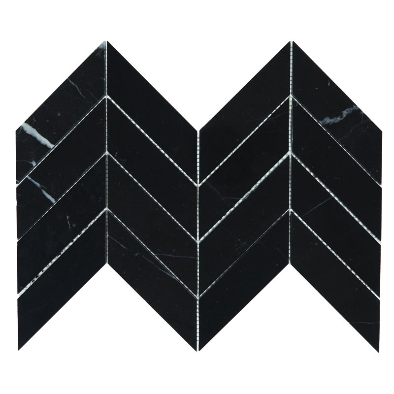 Pietra Divina Random Sized Natural Stone Mosaic Wall Tile, Black