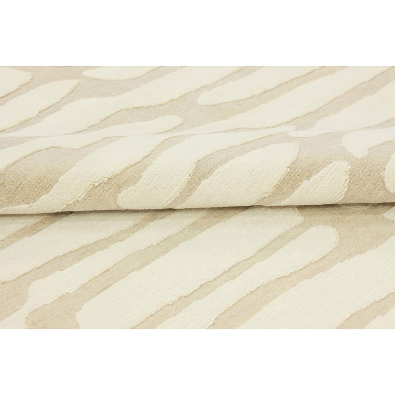 Hand Knotted Abstract Area Rug, Rectangle 8' x 10'