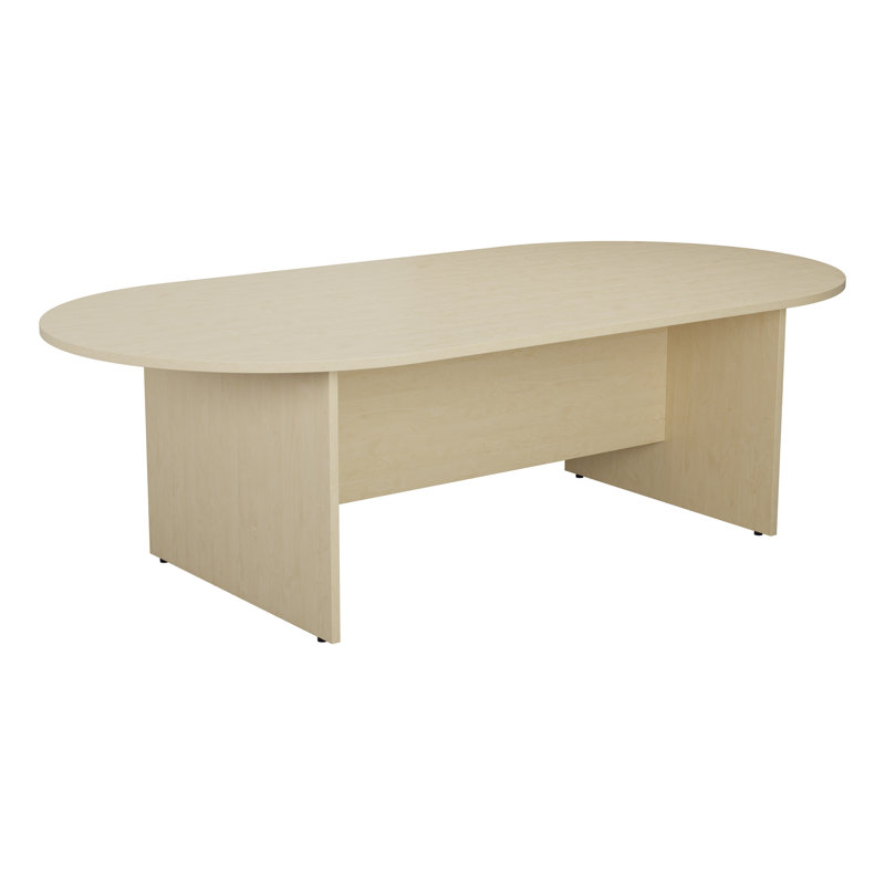 Buariki Oval Conference Table, H73 x L180 x W100cm, White