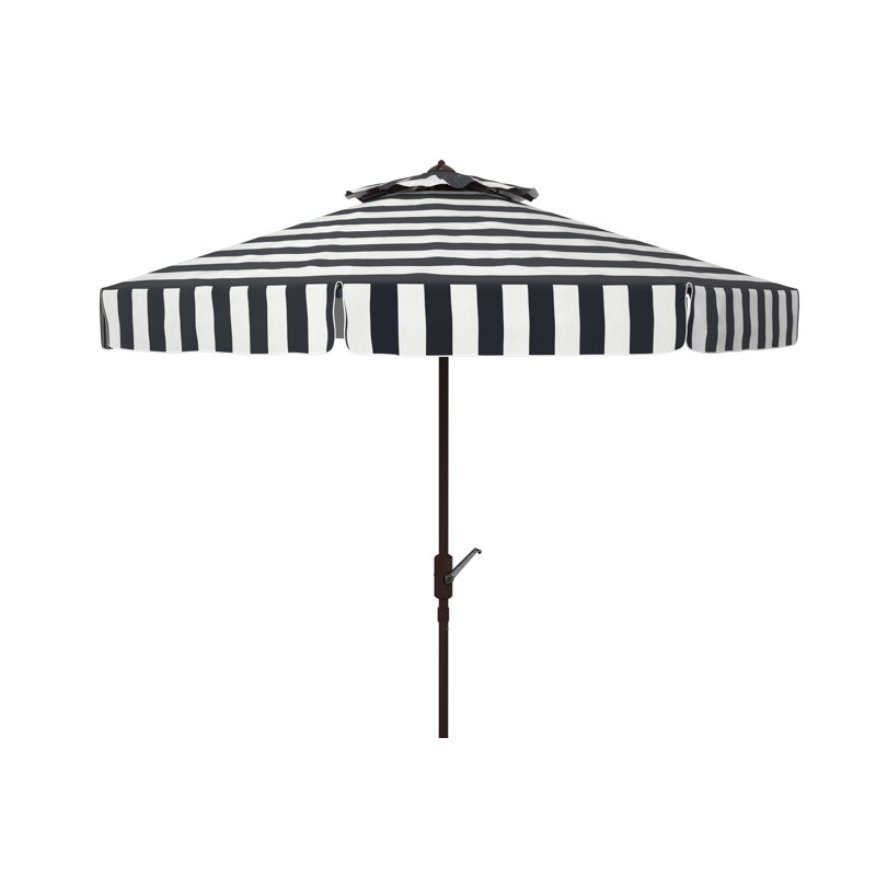 Parasol de plage 11 pi Trainor, Blanc/Noir