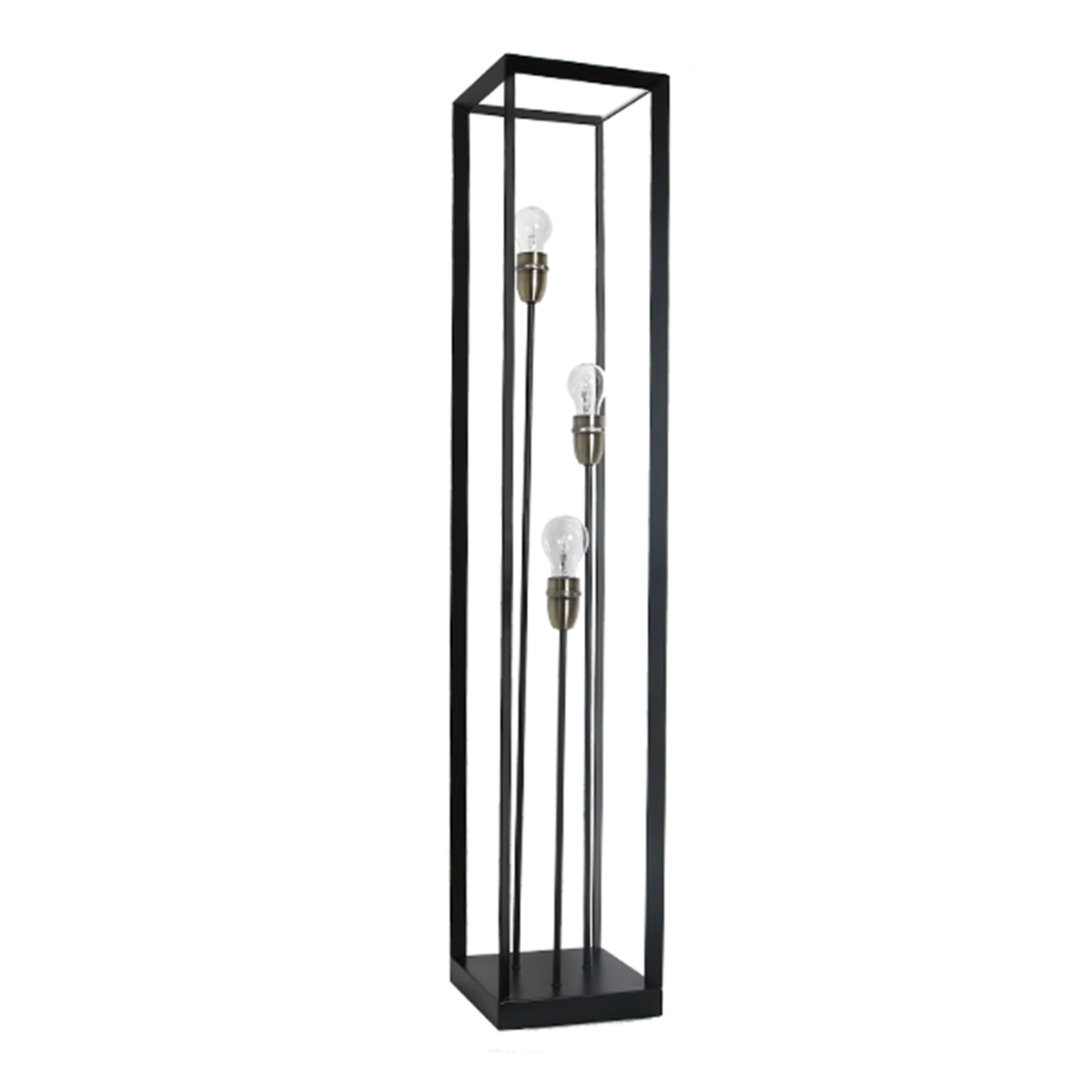 Ahlayna 120cm Matt Black Column Floor Lamp