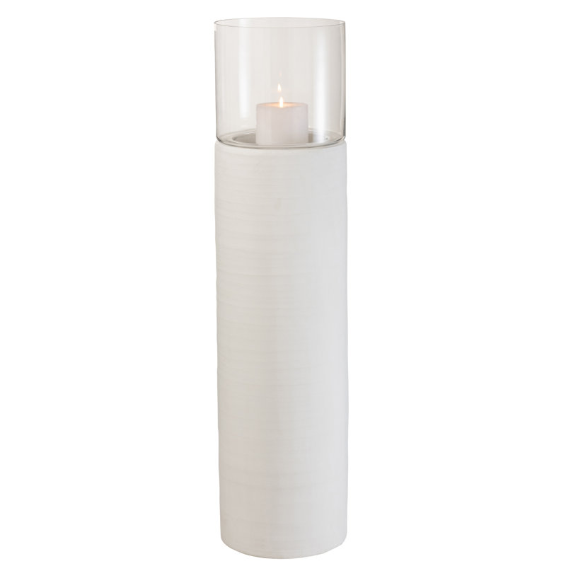 Cozy Tabletop Hurricane, White