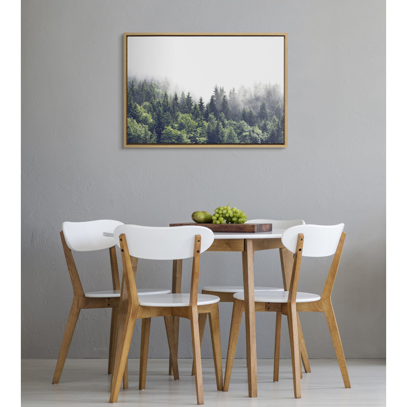 «Lush Green Forest on a Foggy Day» par The Creative Bunch Studio, reproduction d'art sur toile encadrée, L 33 po x H 23 po