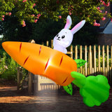 Bunny on Giant Carrot Rocket Inflatable