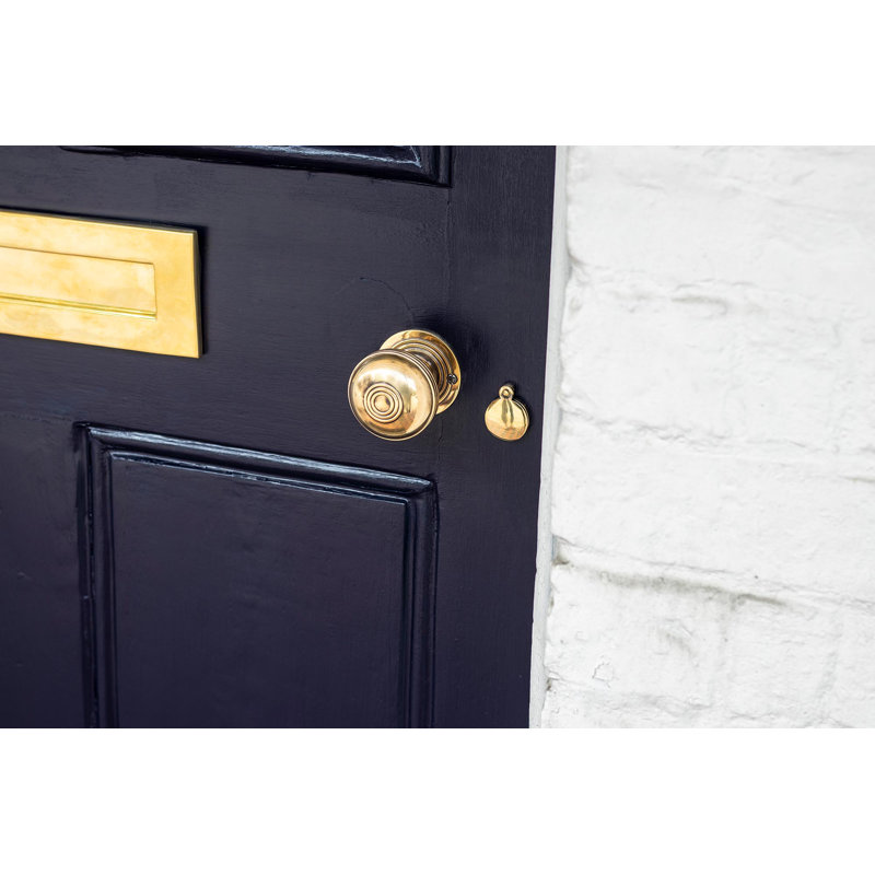 Escutcheon Satin Chrome, Aged Brass