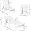 Chaise longue de construction solide - Bronzage pliant pour piscine, patio, jardin Chaise longue de patio blanche réglable à 5 niveaux avec plage ergonomique,