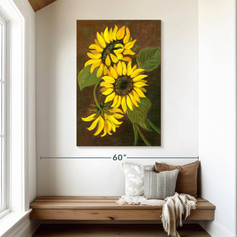 Harnek Rustic Sunflowers, 48" H x 32" W