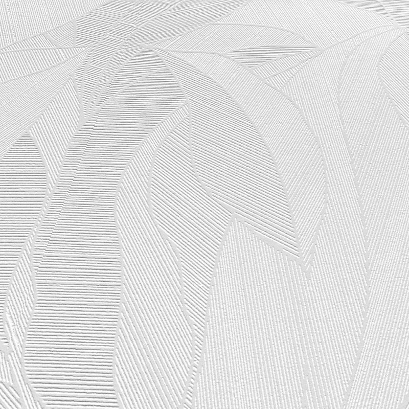 Papier peint feuilles Silvana, White