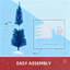 Arbre de Noël crayon bleu 5 pi-39763611-39763608