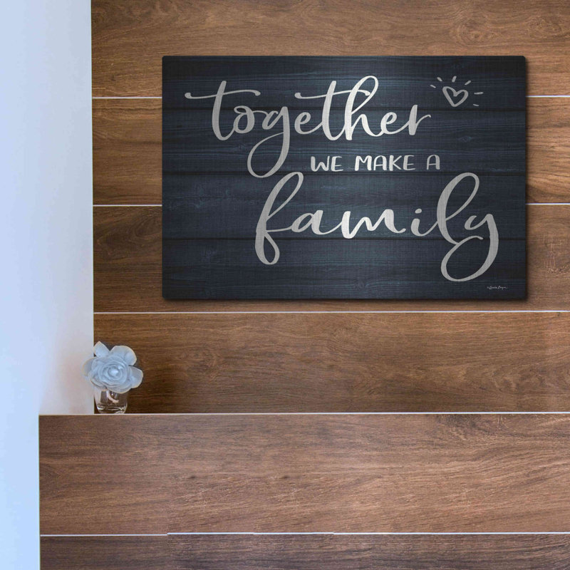 Trinx «Together We Make A Family» par Susie Boyer, art mural en métal, H 12 po x l 16 po