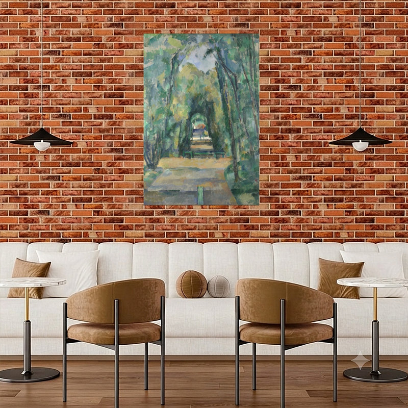 Avenue At Chantilly, 1888 Abstract Contemporary Wall Art Print, H 48 po x l 32 po